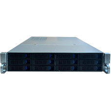 NAAS Platina 2U 12-Bay Hot Swap Server Rackmount Chassis - SATA/SAS, SFF-8087 Backplane, ATX PSU, Low-Profile PCI-e, for MATX/ITX Motherboards