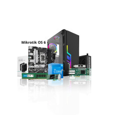 Mikrotik PC I5 12 GEN 8GB RAM with mikrotik os 10 gb sfp lan card & 1g 4 port lan card with cooler